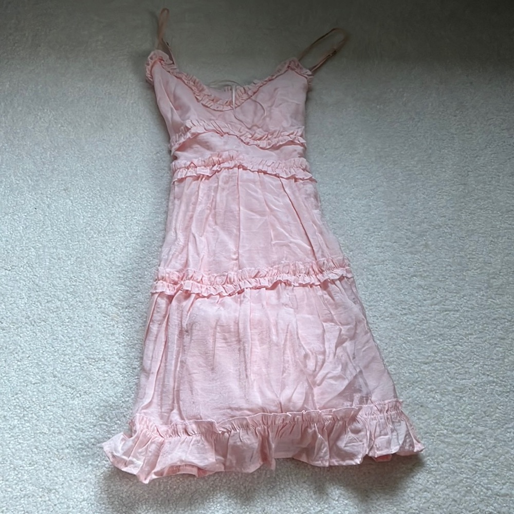Pink ruffle dress